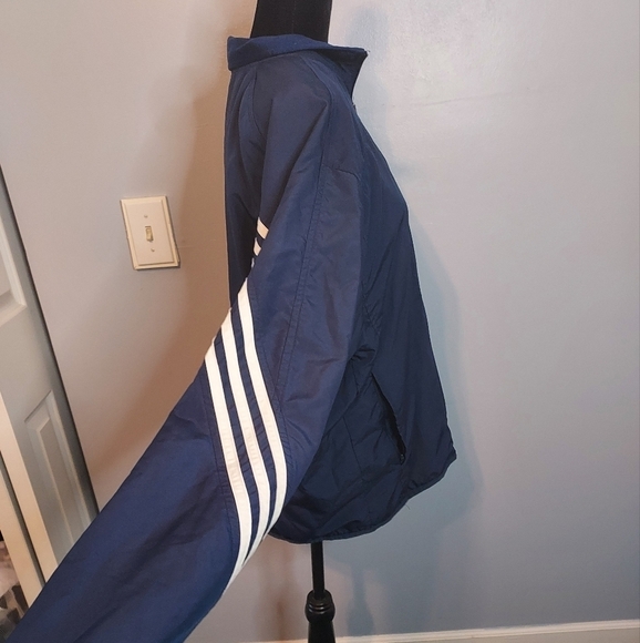 Adidas Men's Size Medium Navy Blue And White Windbreaker Set Size Medium - Picture 4 of 13